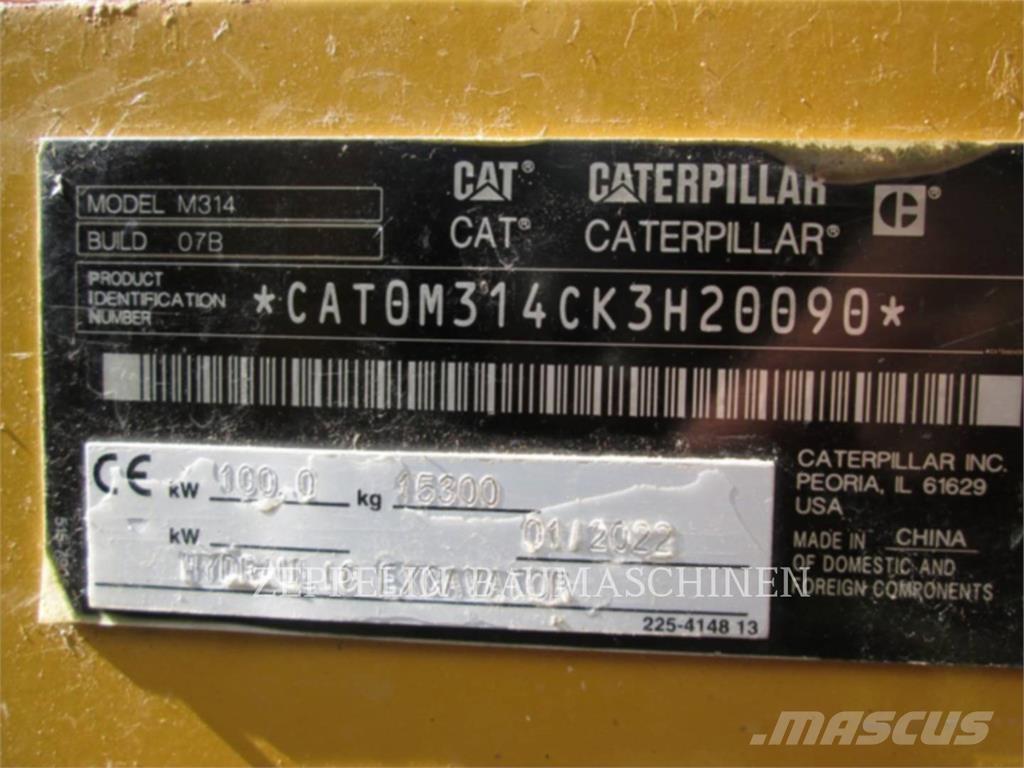 CAT M314-07A Kolová rýpadla