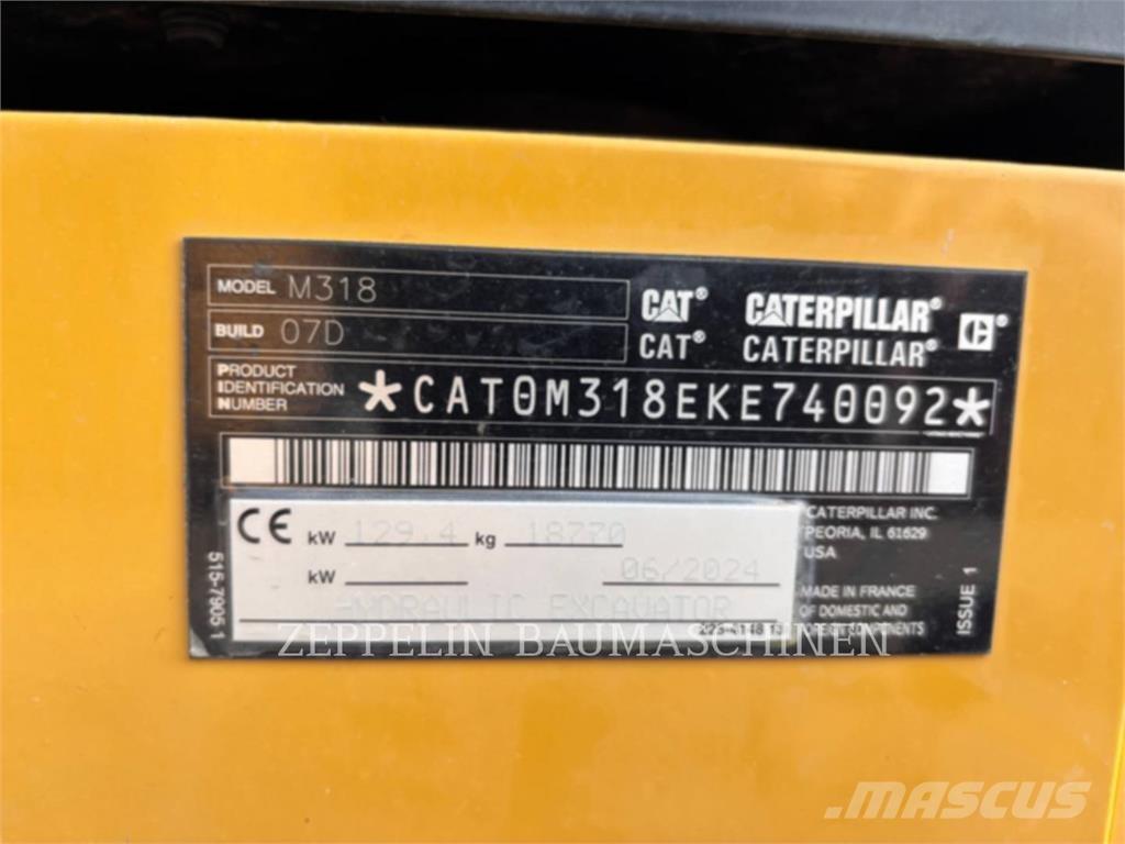CAT M318-07A Kolová rýpadla