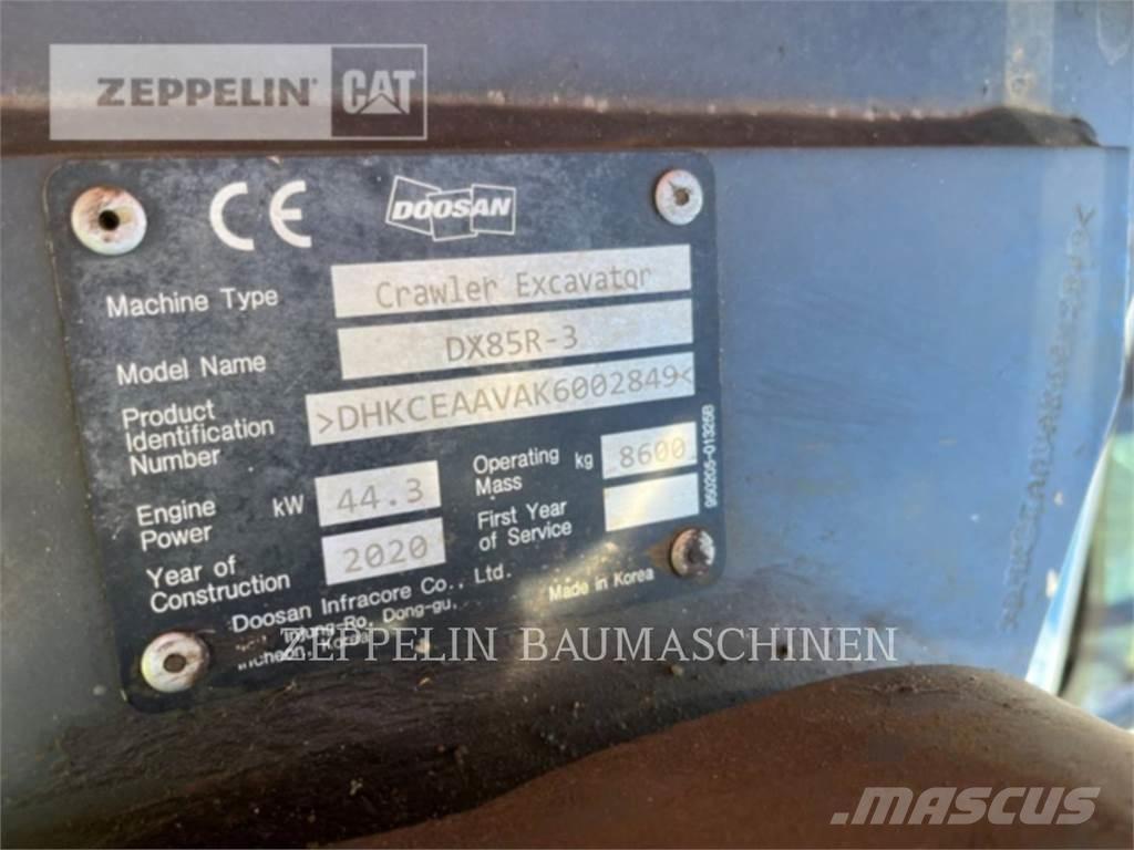 Doosan DX85R-3 Pásová rýpadla