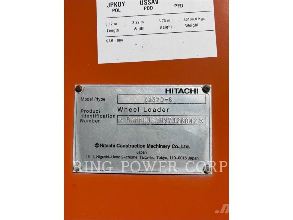 Hitachi ZW3706-6 Kolové nakladače