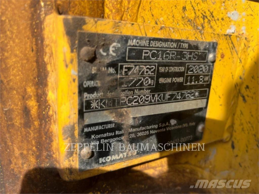 Komatsu PC16R Pásová rýpadla