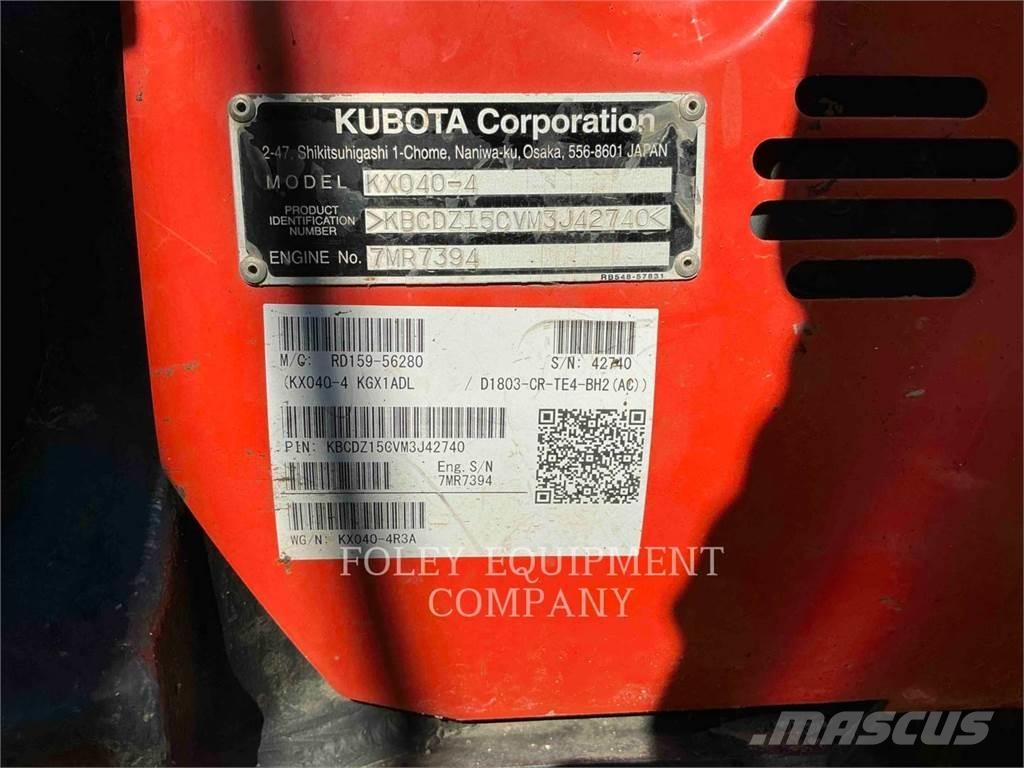 Kubota KX040-4 Pásová rýpadla