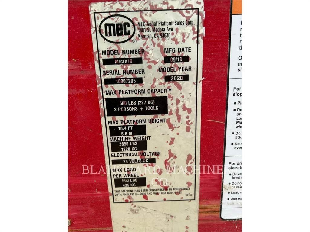 MEC MICRO 19 Nůžková zvedací plošina