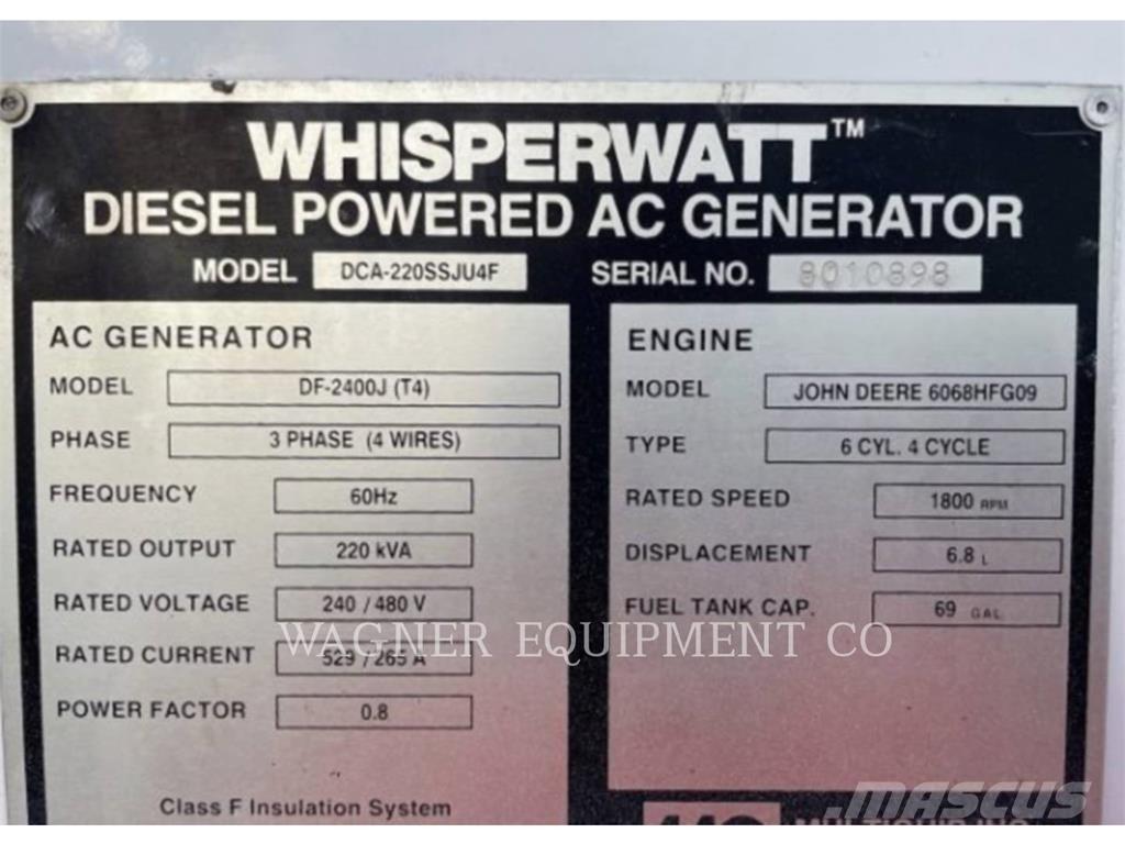 MultiQuip DCA220SSJU4F Ostatní generátory