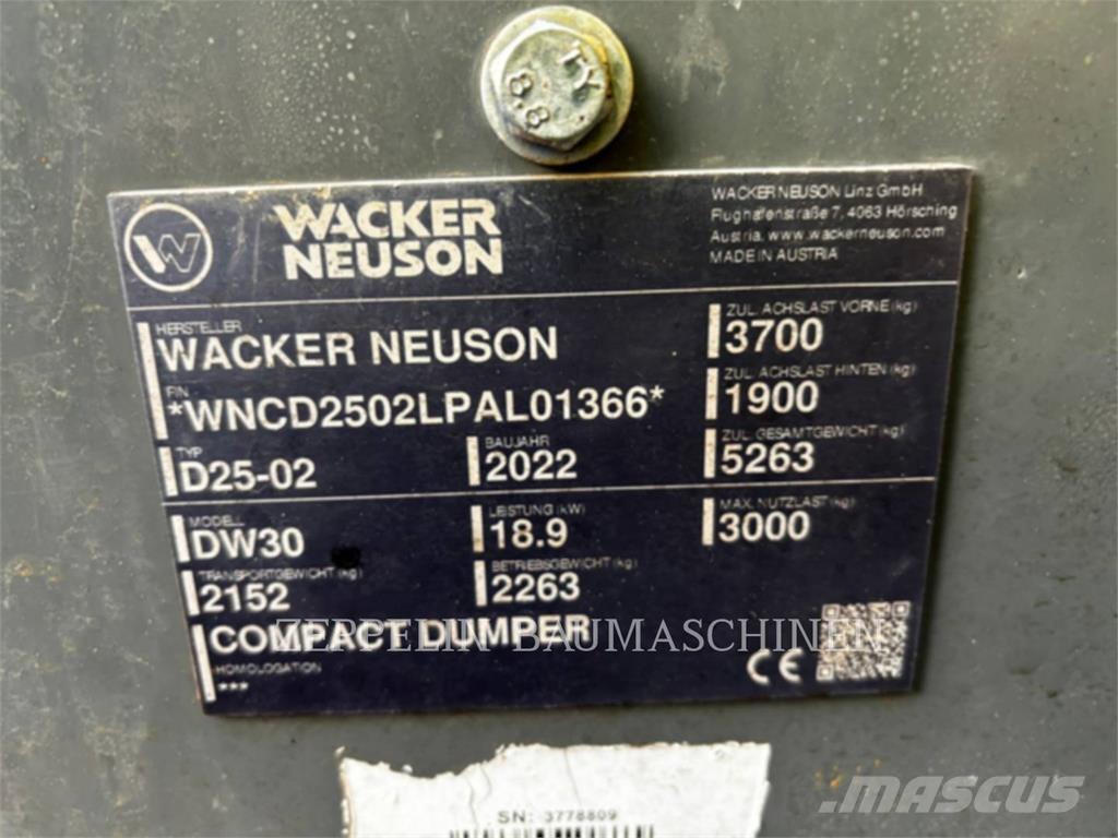 Wacker DW30 Kloubové dempry