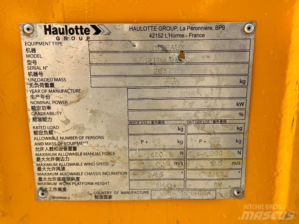 Haulotte OPTIMUM 8 Nůžková zvedací plošina