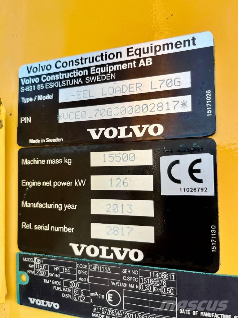 Volvo L 70 G Kolové nakladače