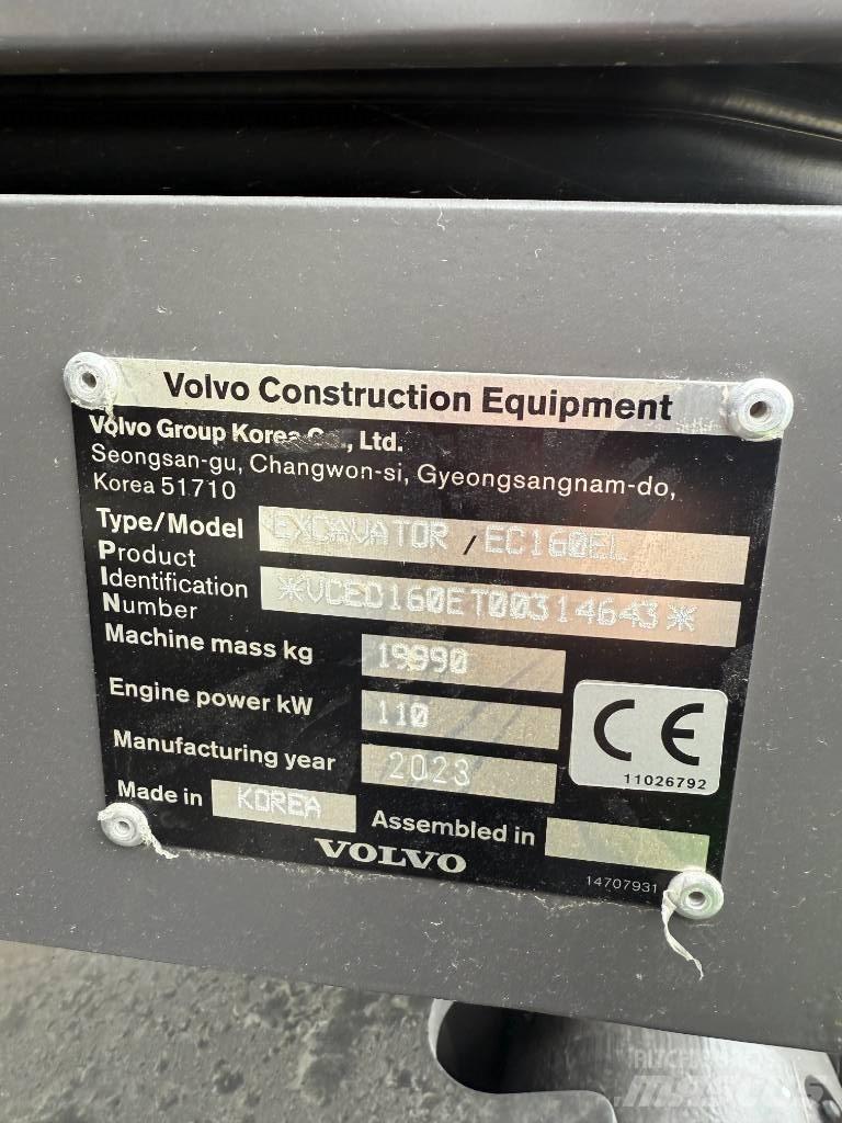 Volvo EC 160 E Pásová rýpadla