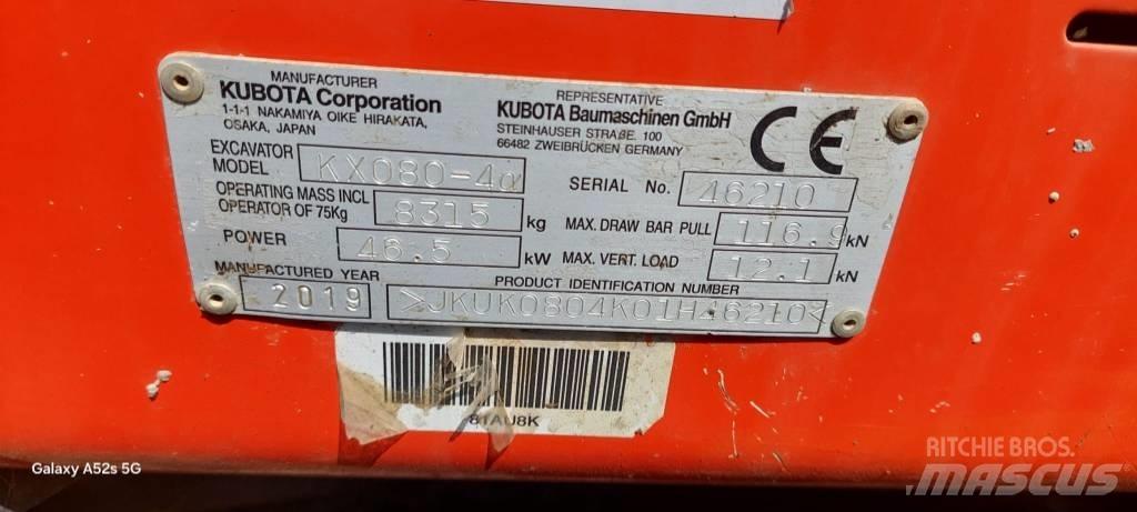 Kubota KX 080-4 Midi rýpadla 7t - 12t