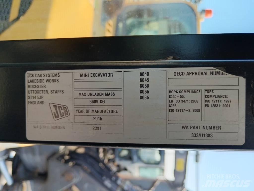 JCB 8055 RTS Mini rýpadla < 7t