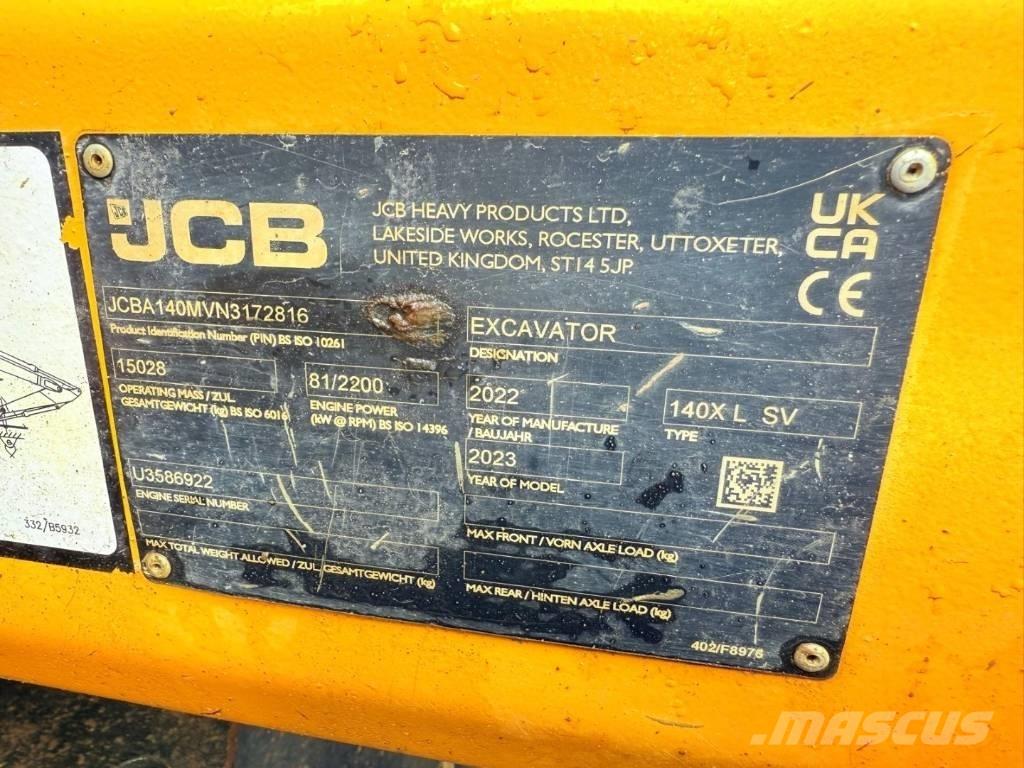 JCB 140 X Pásová rýpadla