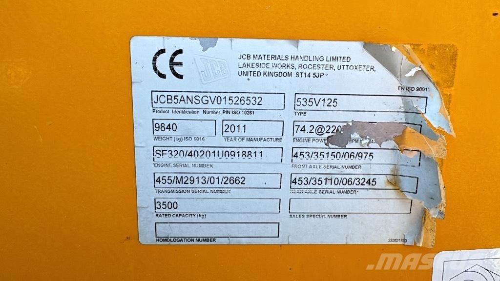 JCB 535-125 Hiviz Teleskopické manipulátory