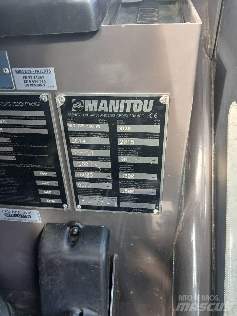 Manitou MLT 735-120 Teleskopické nakladače pro zemědělství