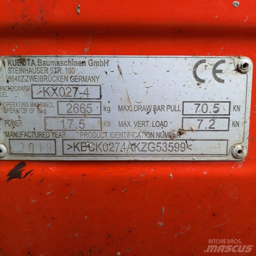 Kubota KX 027-4 Mini rýpadla < 7t