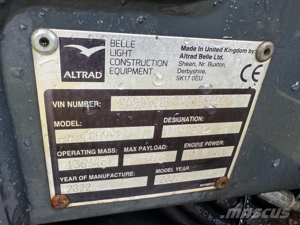Altrad Belle DX1000 Vyklápěcí dempry