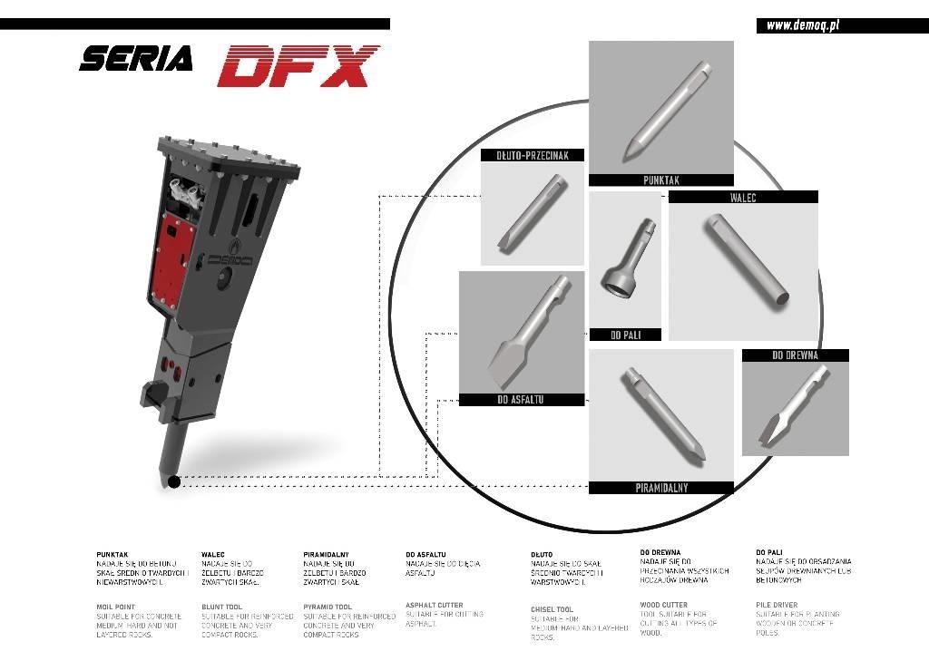  DEMOQ DFX5000 Bourací kladiva / Sbíječky