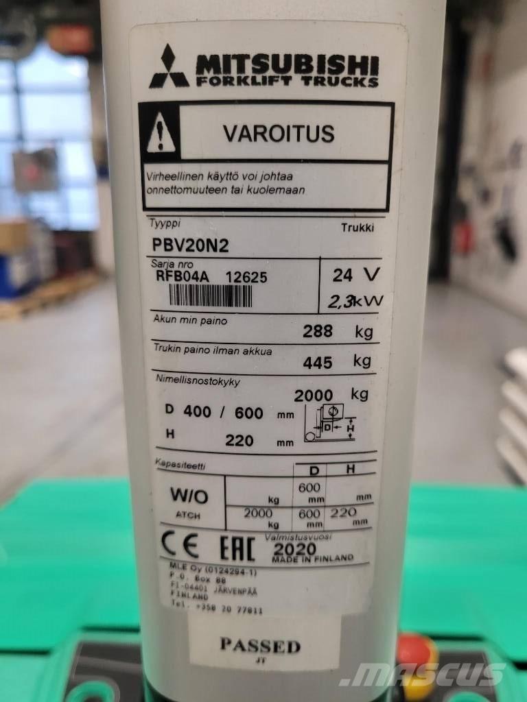 Mitsubishi PBV 20 N2 Nízkozdvižný vozík s plošinou