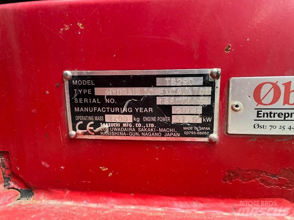 Takeuchi TB290 Midi rýpadla 7t - 12t