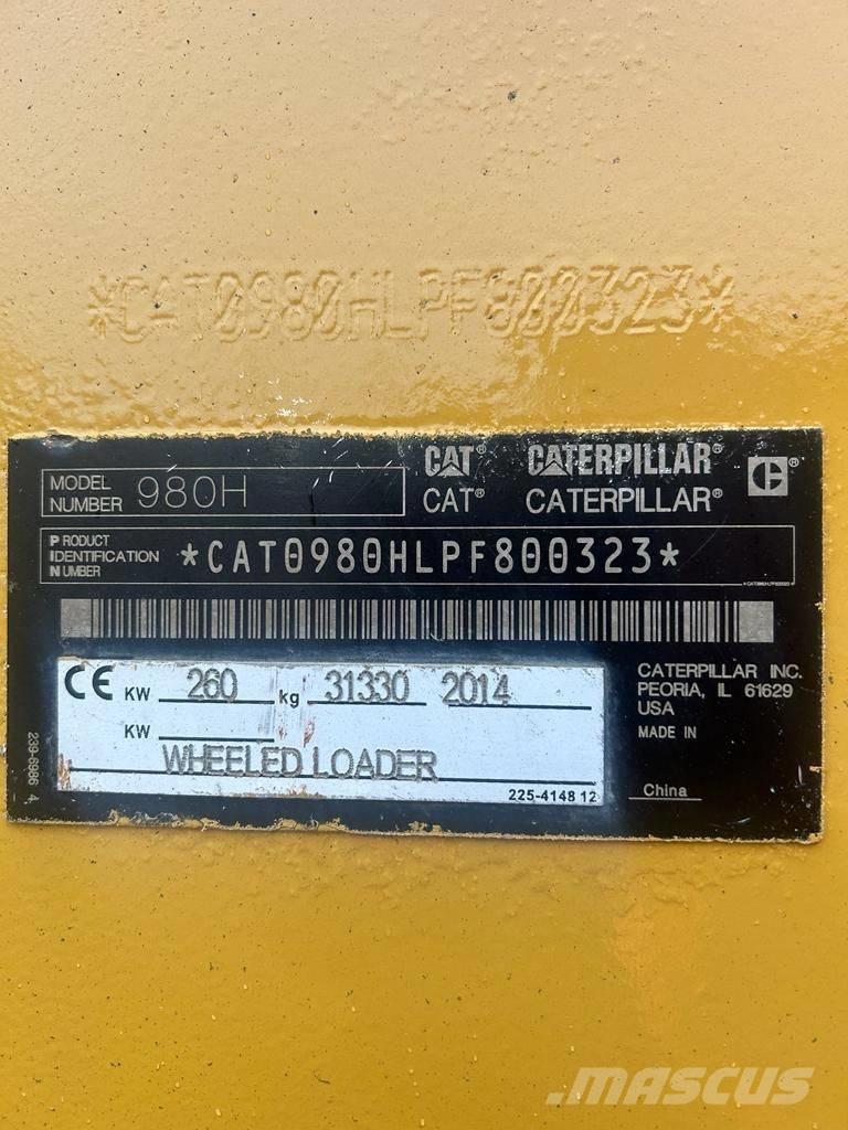 CAT 980H Kolové nakladače