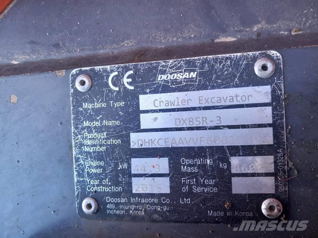 Doosan DX 85 R-3 Midi rýpadla 7t - 12t