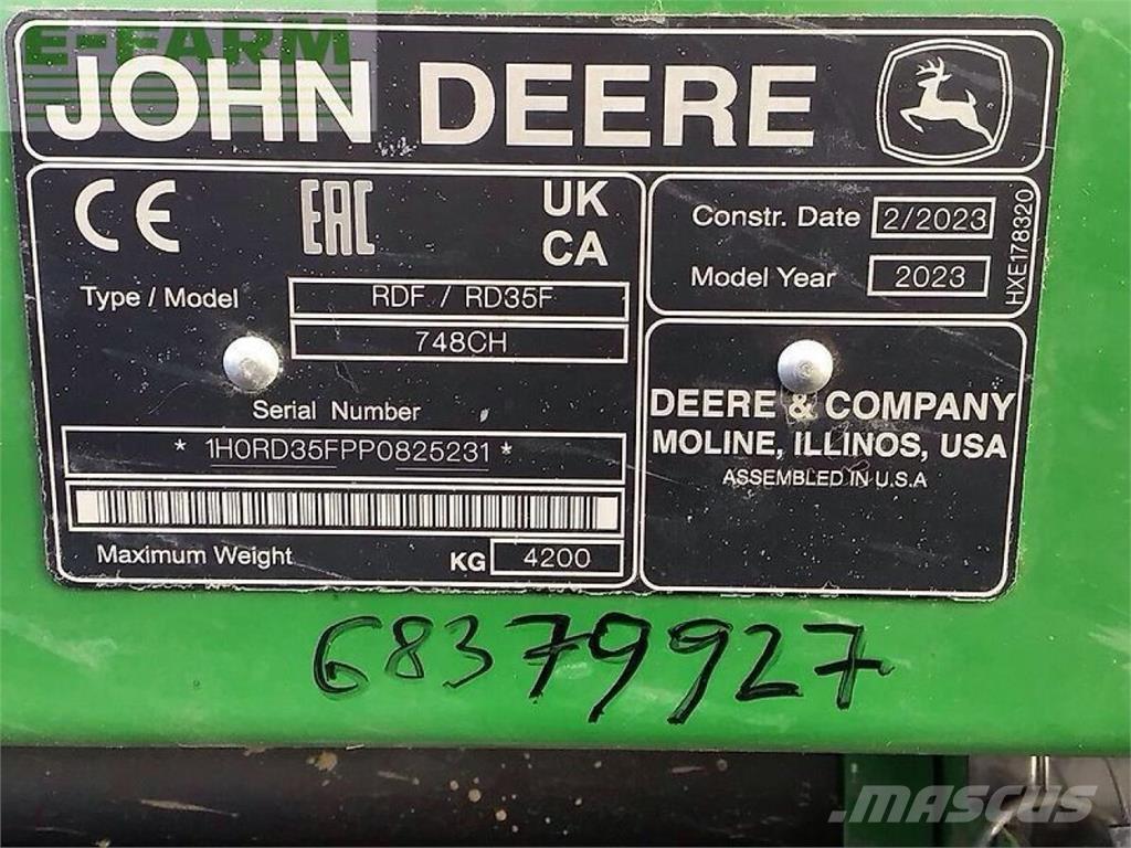 John Deere s 780 Sklízecí mlátičky