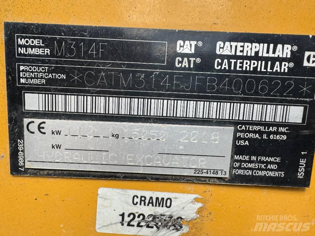 CAT M314F Kolová rýpadla