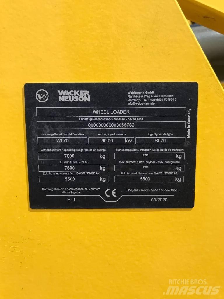 Wacker Neuson WL70 Kolové nakladače