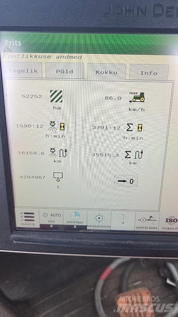 John Deere 962 i Tažené postřikovače