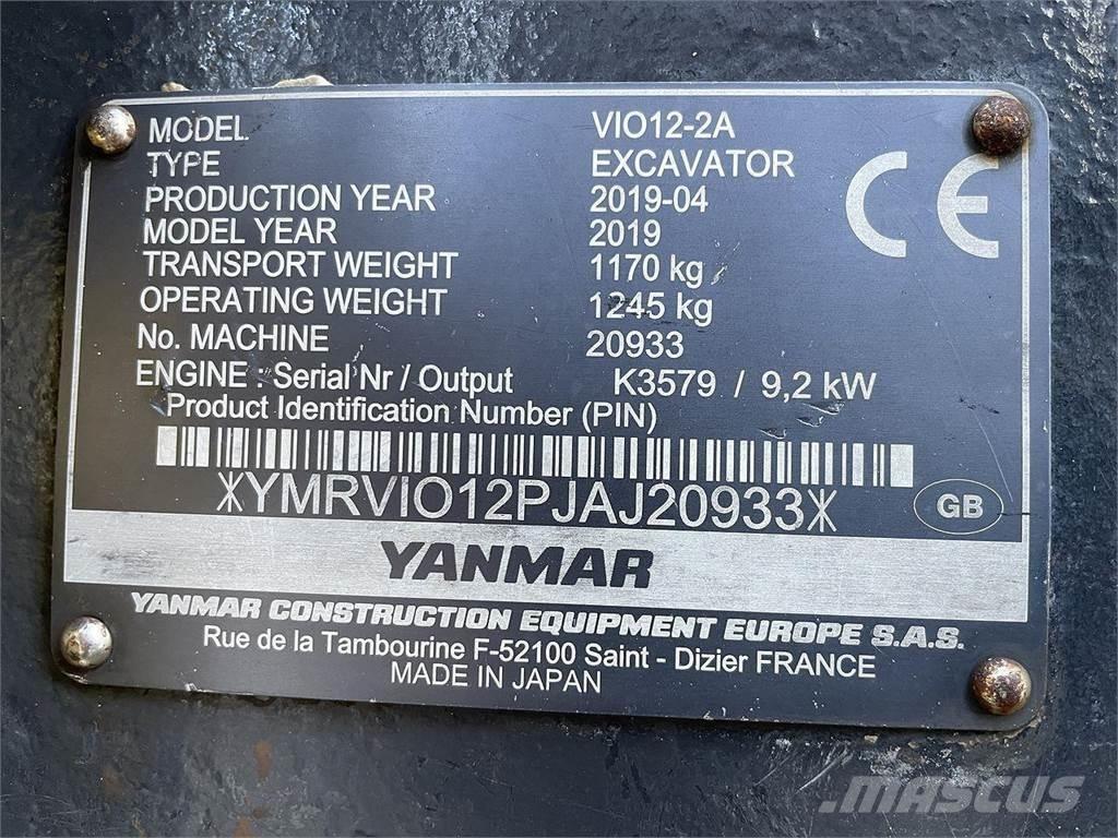 Yanmar VIO12 Kolová rýpadla
