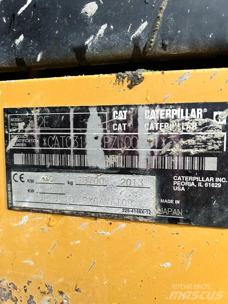 CAT 312 E Pásová rýpadla
