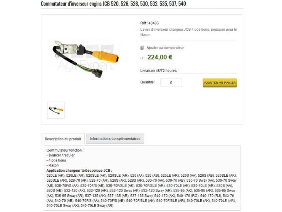 JCB 526S Kabiny a interiér