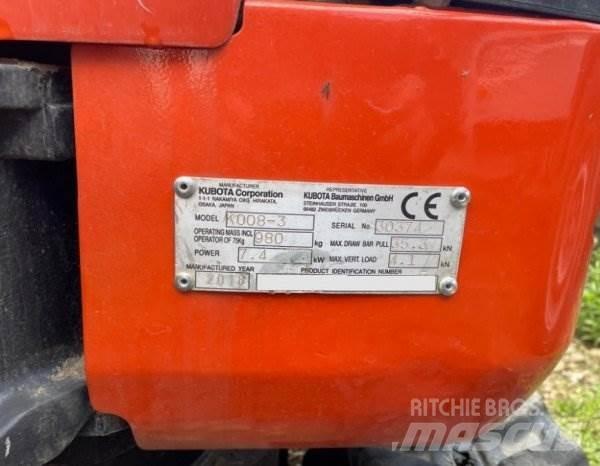 Kubota K008-3 Mini rýpadla < 7t