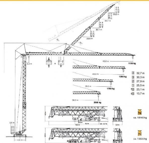 Liebherr 63 K Stavební jeřáby