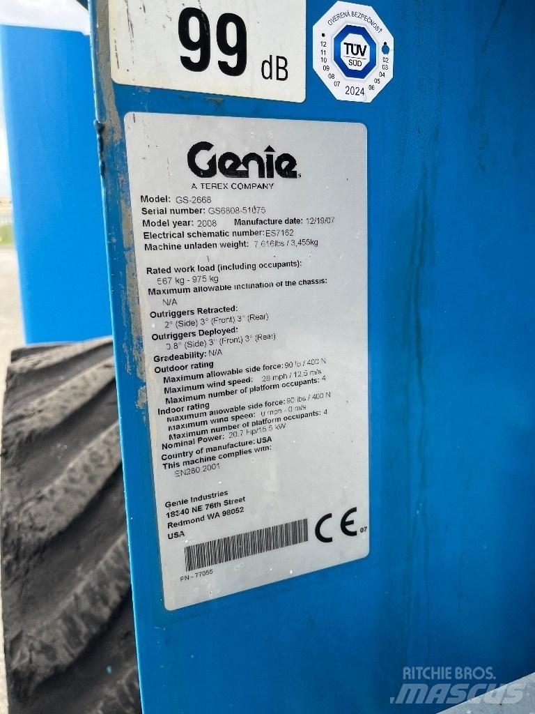 Genie GS 2668 RT Nůžková zvedací plošina