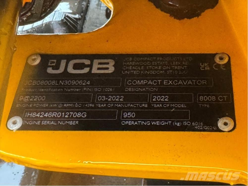 JCB MICRO 8008 Mini rýpadla < 7t