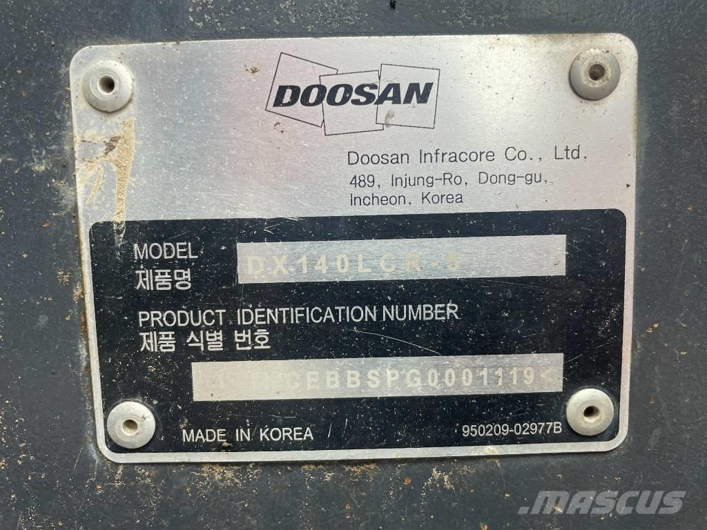 Doosan DX 140 LCR Pásová rýpadla