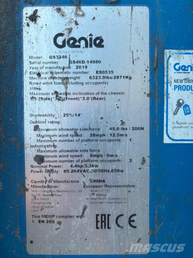 Genie GS 3246 Nůžková zvedací plošina