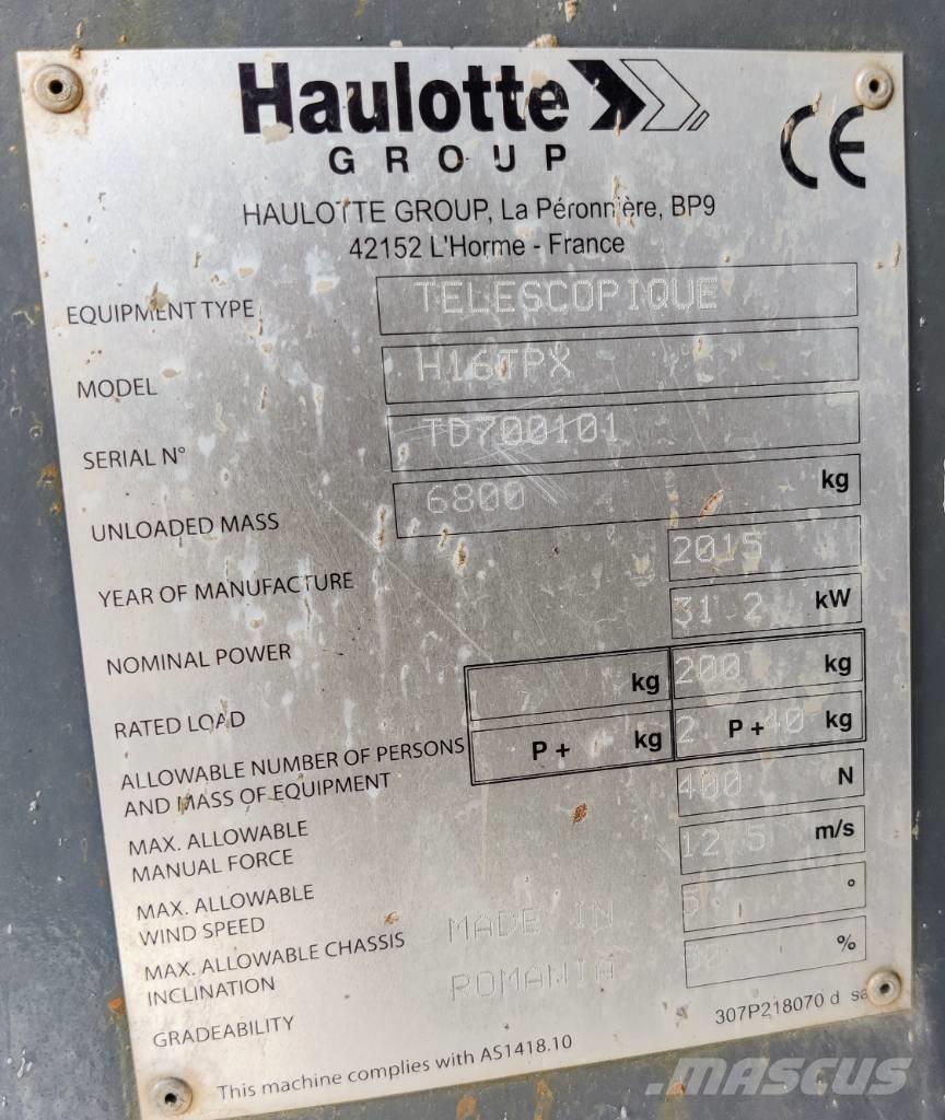 Haulotte H 16 TPX Teleskopické plošiny