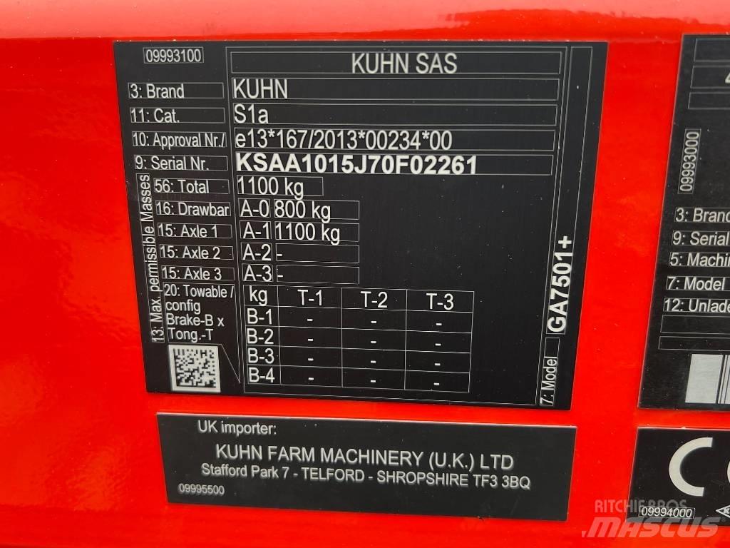 Kuhn GA 7501 Obraceče a shrabovače sena