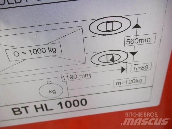 BT HL 1000 Ručně vedené vysokozdvižné vozíky