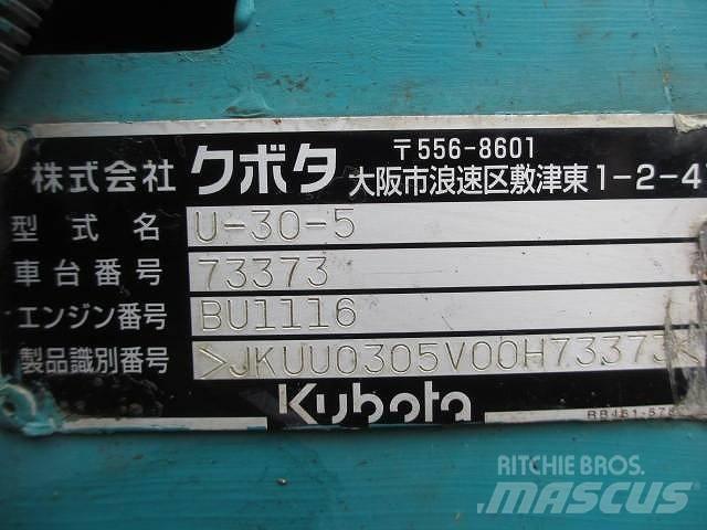 Kubota U 30-5 Mini rýpadla < 7t