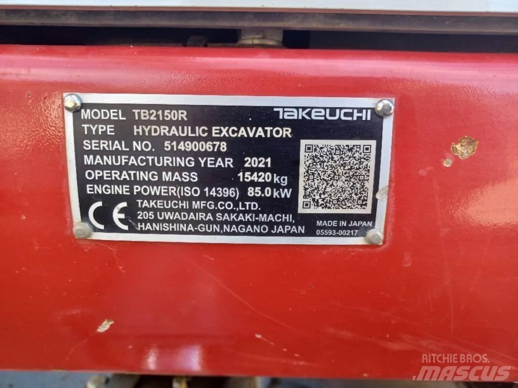 Takeuchi TB 2150 R Pásová rýpadla