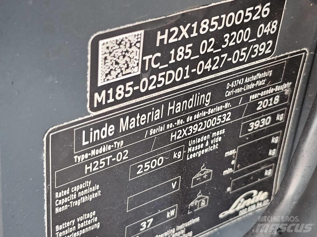 Linde H25T-02 LPG vozíky
