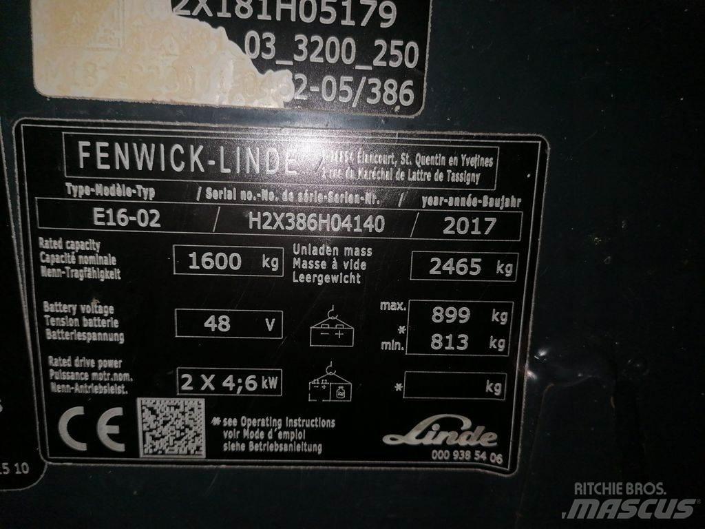 Linde E16-02 Akumulátorové vozíky