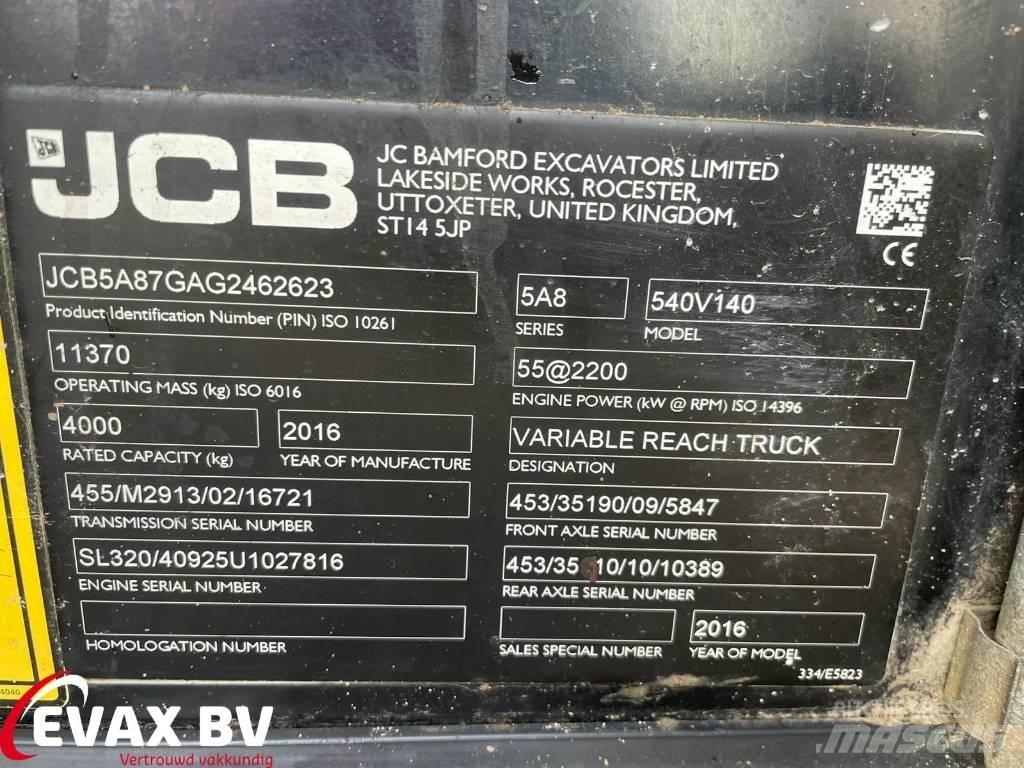 JCB 540-140 Loadall Teleskopické nakladače pro zemědělství