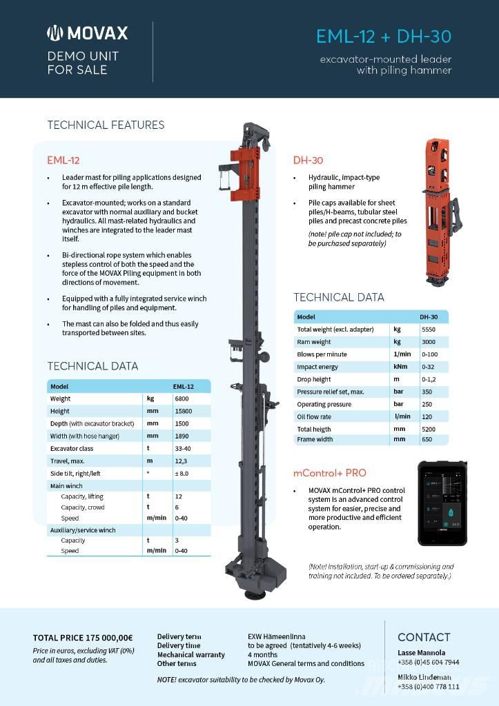 Movax EML-12 & DH-30 Bourací kladiva / Sbíječky