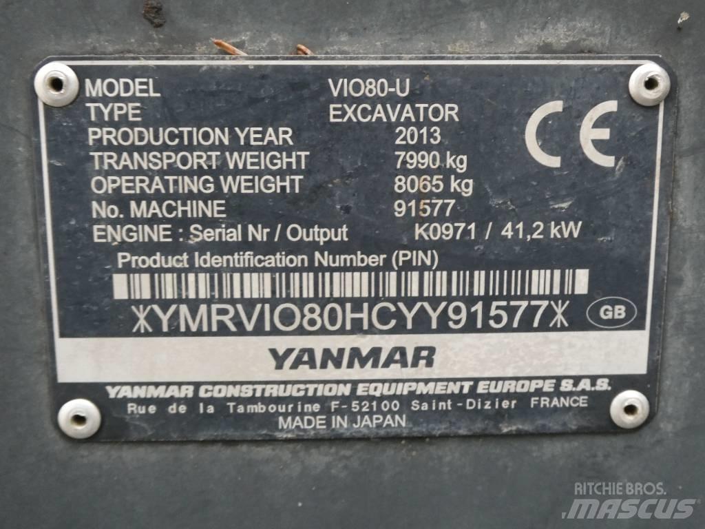 Yanmar Vio 80 U Midi rýpadla 7t - 12t