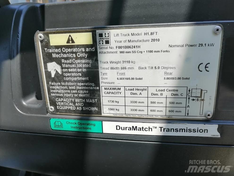 Hyster H 1.8 FT Dieselové vozíky