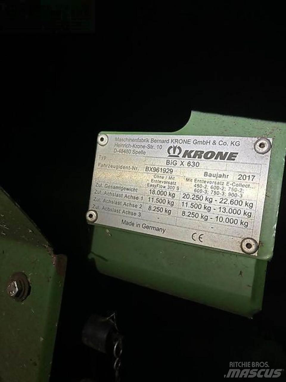 Krone big x 630 Samojízdné sekačky