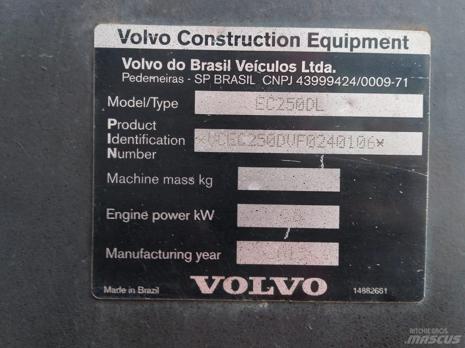 Volvo EC 250 D L Pásová rýpadla